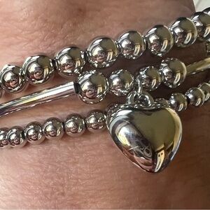 Silver Heart Charm Bracelet